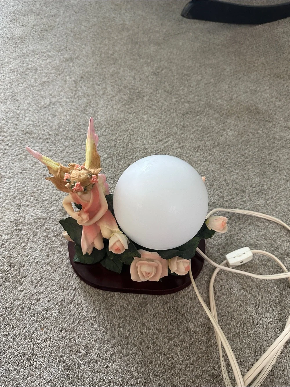 Vintage and decorative resin fairy lamp